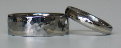 Custom made titanium wedding bands